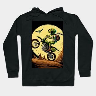 Monster Riding Dirt Bike Anime Style Hoodie